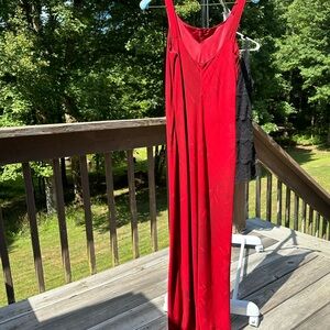 Petite Sophisticate ankle length slim pull over dress.